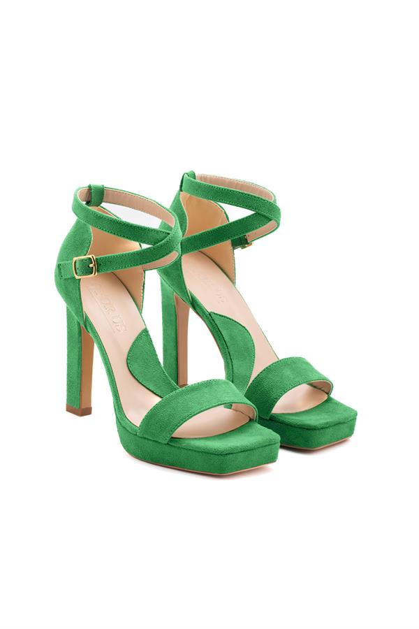 Betty Yeşil Platform Topuklu Ayakkabı