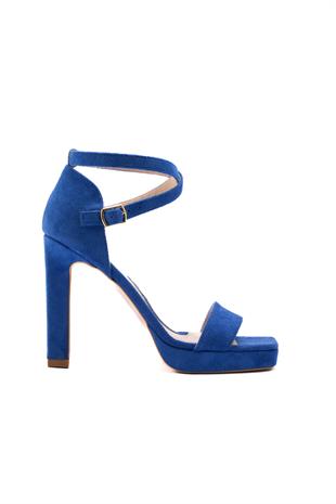 Betty Saks Mavi Platform Topuklu Ayakkabı