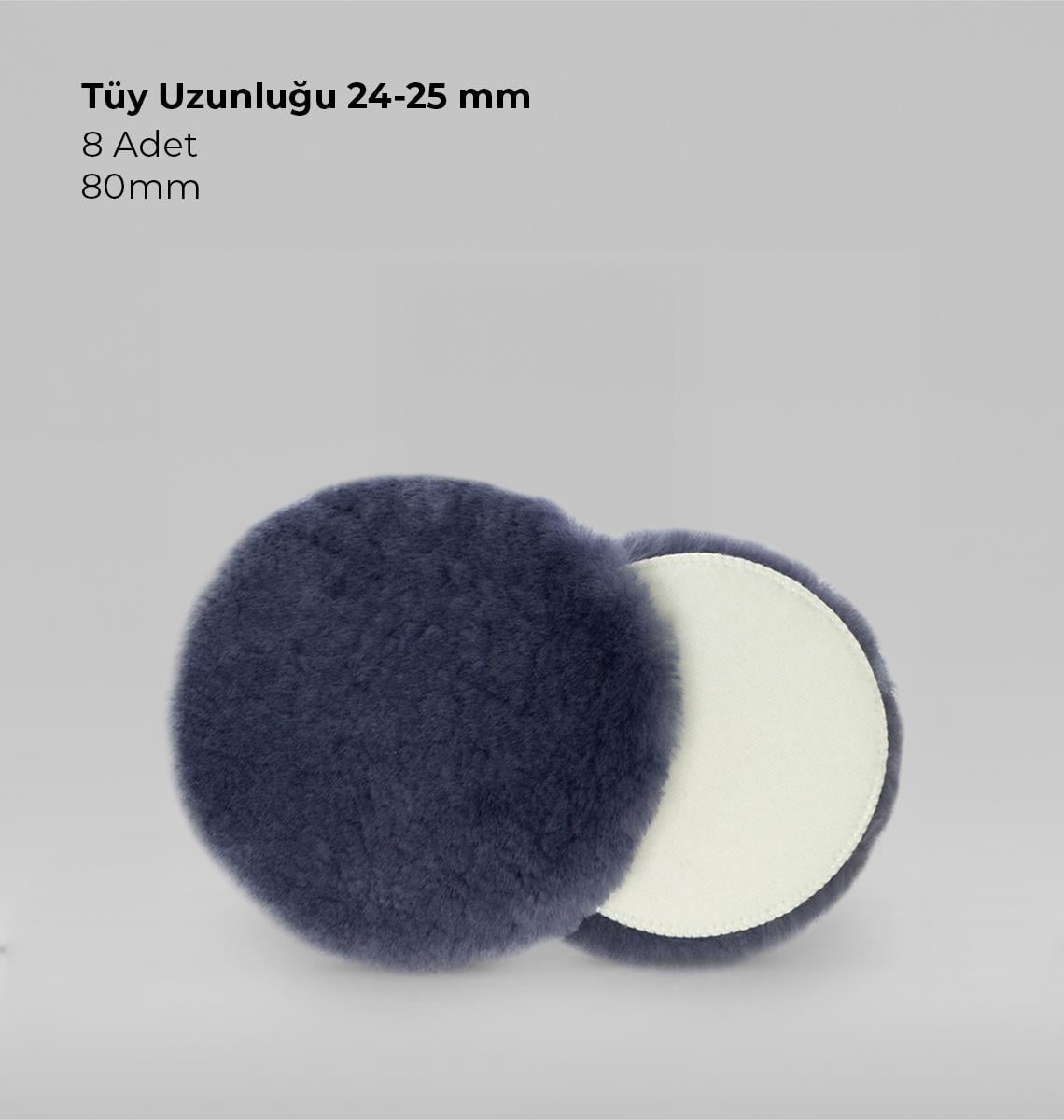 8li Premium 80mm Uzun Tüy Yün Keçe
