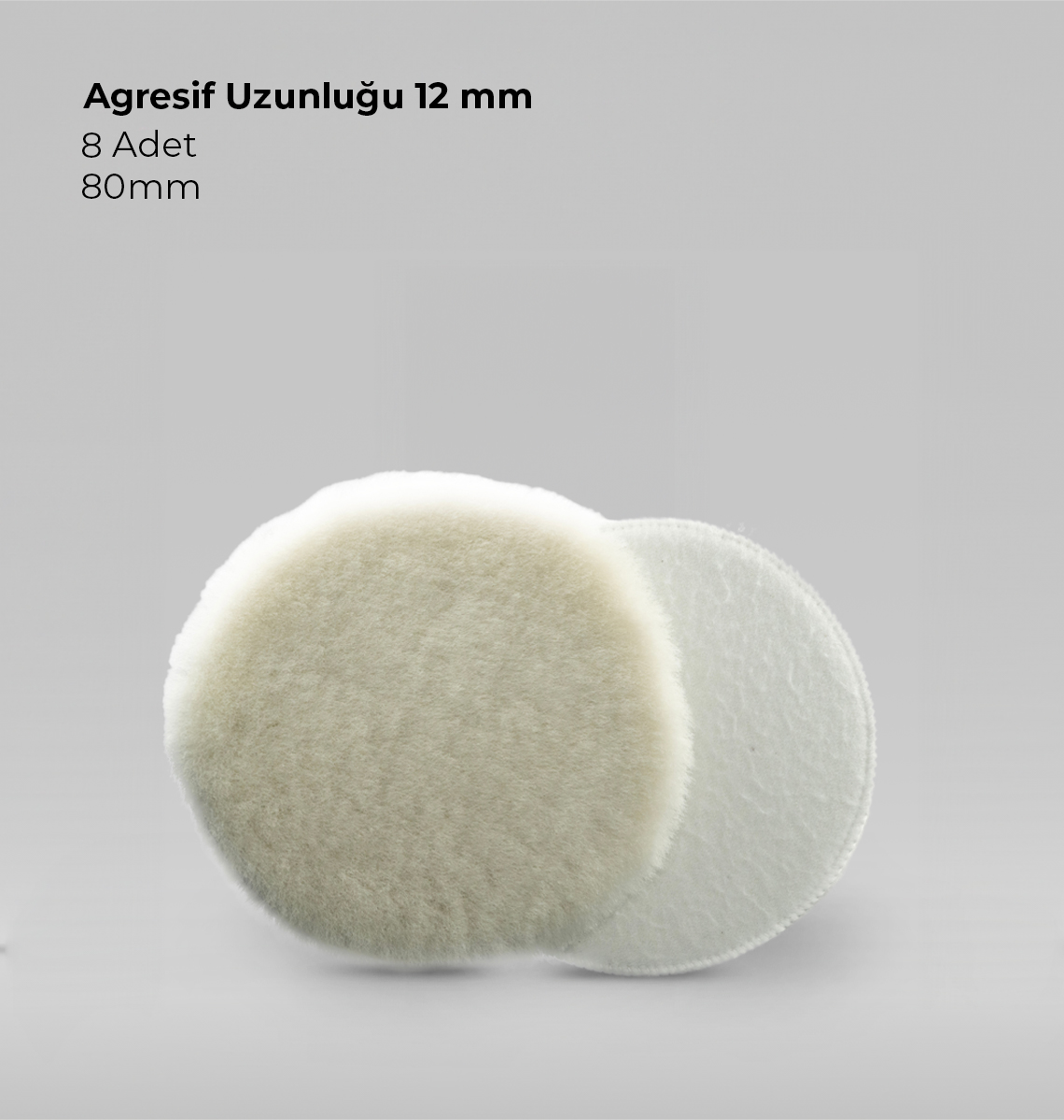 8li Profesyonel 80mm Kısa Tüy Yün Keçe