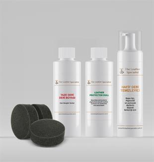 TLS, Taze Deri Boya Seti; Hafif Temizleyici 200ml, Tamir 150ml ve Bakım 150ml Seti