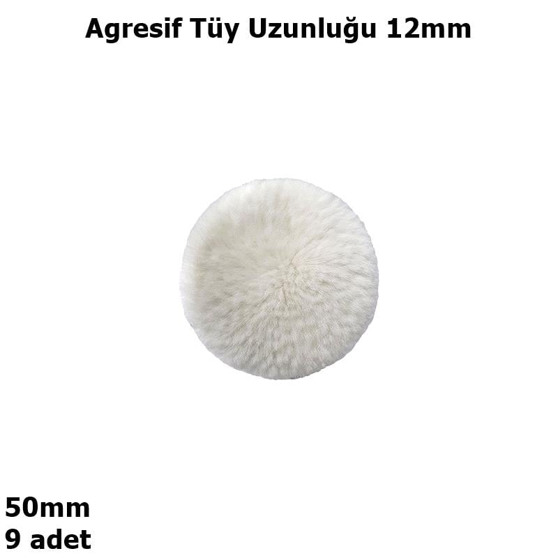 9lu Profesyonel 50mm Kısa Tüy 12mm Yün Keçe