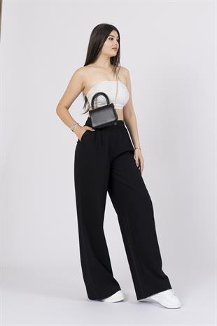 30144 Ön Çift Pileli Salaş Plazzo Cepli Pantolon