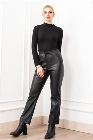 ARIA İnce Şardonlu Deri Pantolon 30322