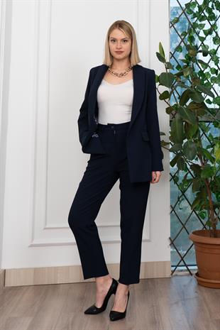 Astarı Desenli Klasik Ceket Pantolon Takım 1273