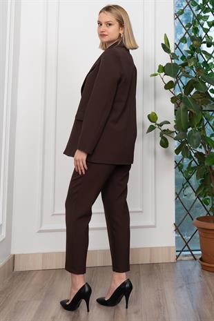 Astarı Desenli Klasik Ceket Pantolon Takım 1273