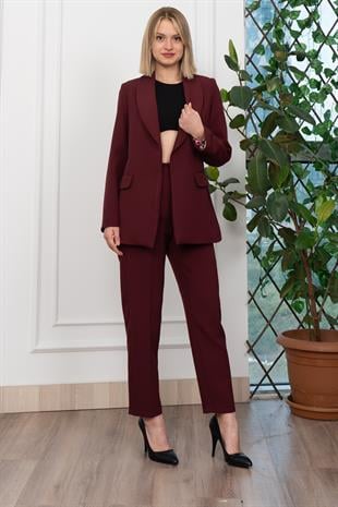 Astarı Desenli Klasik Ceket Pantolon Takım 1273