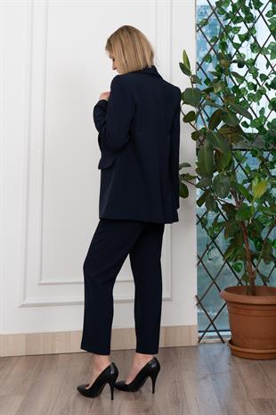 Astarı Desenli Klasik Ceket Pantolon Takım 1273