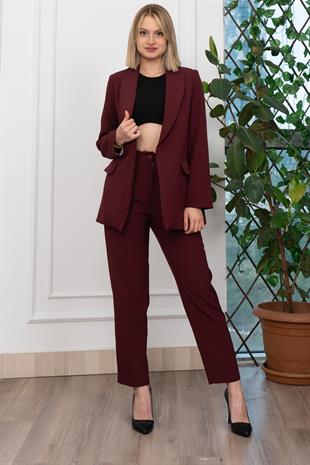 Astarı Desenli Klasik Ceket Pantolon Takım 1273