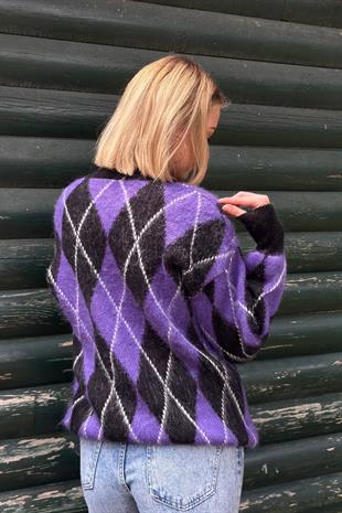 Baklava Desen Yumoş Yün Kazak 2777