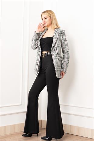 Buklet Elegance Tek Düğmeli Ceket – 8629