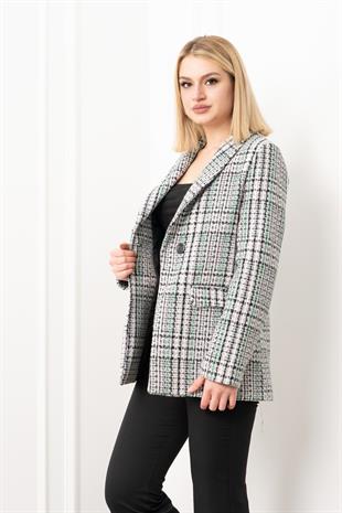 Buklet Elegance Tek Düğmeli Ceket – 8629