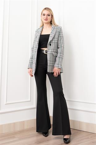 Buklet Elegance Tek Düğmeli Ceket – 8629