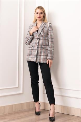 Buklet Elegance Tek Düğmeli Ceket – 8629