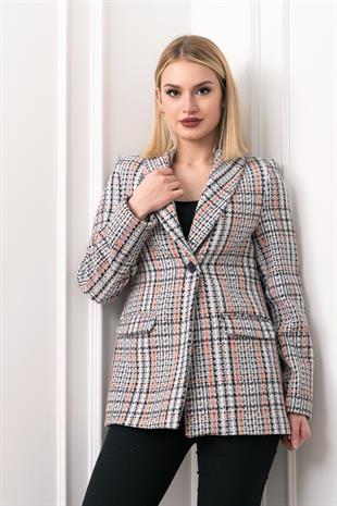 Buklet Elegance Tek Düğmeli Ceket – 8629