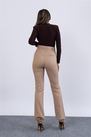 Cepsiz İspanyol Paça Kumaş Pantolon 30088