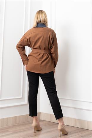 Denim Dream Kuşaklı Oversize Ceket 8624