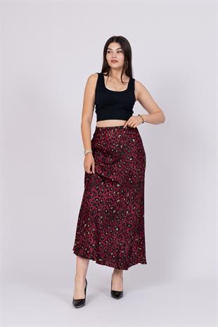 Desenli Saten Verev Etek 6745