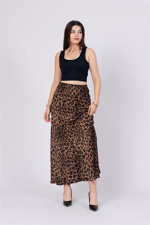 Desenli Saten Verev Etek 6745