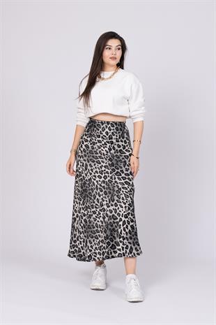 Desenli Saten Verev Etek 6745