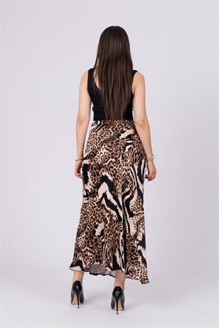 Desenli Saten Verev Etek 6745