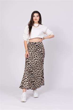 Desenli Saten Verev Etek 6745