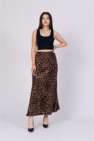 Desenli Saten Verev Etek 6745