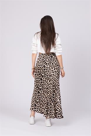 Desenli Saten Verev Etek 6745