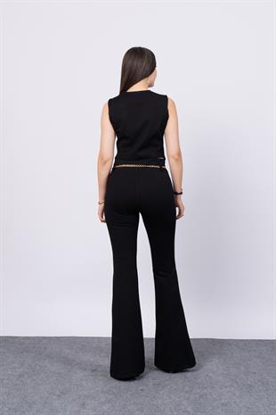 Etek Ucu Üçgen Çelik Örme Yelek 9120