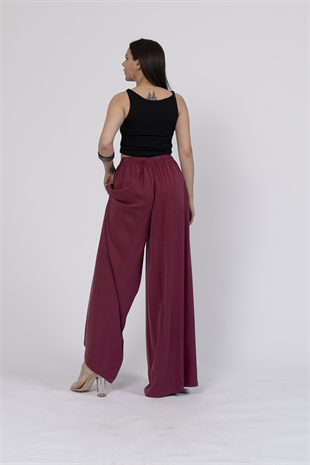 Extra Bol Paça Rahat Kesim Beli Lastikli Pantolon 30267