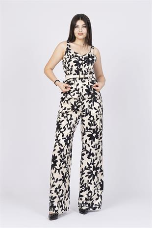 Kalın Askılı Kemerli Bluz ve Pantolon İkili Takım