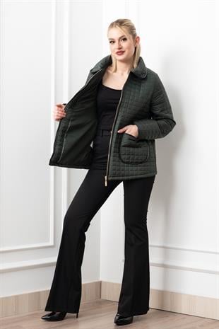 Kapitone Dikişli Klasik Cepli Mont 2614