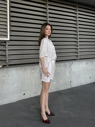 Keten Oversize Gömlek 70039