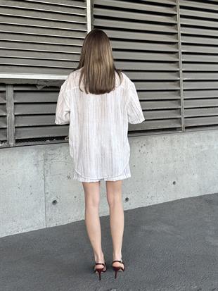 Keten Oversize Gömlek 70039