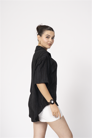 Keten Oversize Gömlek 70039