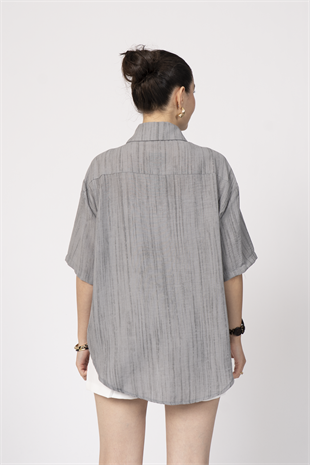 Keten Oversize Gömlek 70039