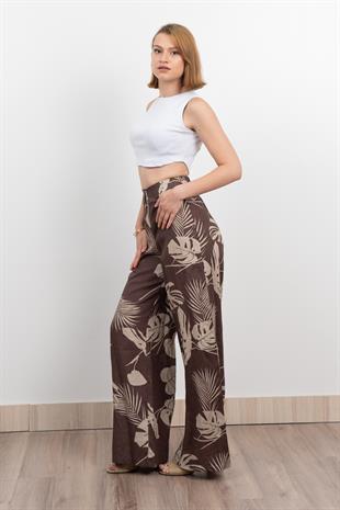 Keten Yüksek Bel Pantolon 30289