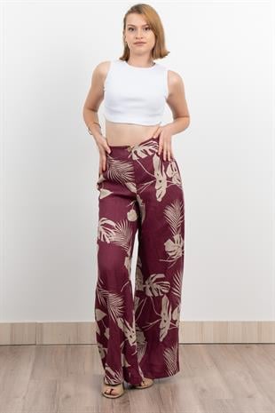 Keten Yüksek Bel Pantolon 30289