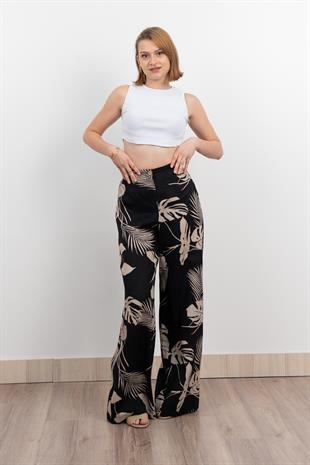 Keten Yüksek Bel Pantolon 30289