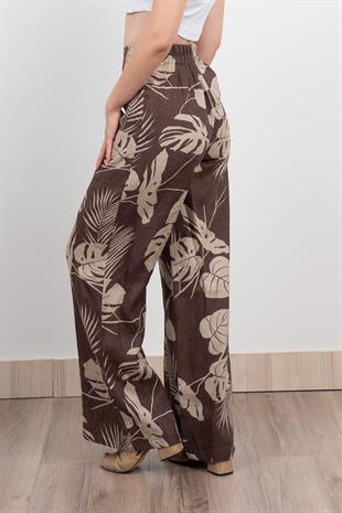 Keten Yüksek Bel Pantolon 30289