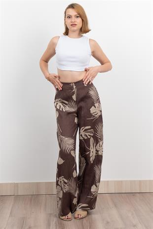 Keten Yüksek Bel Pantolon 30289