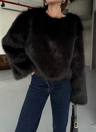 Kısa Kürk Sweat Mont 2596