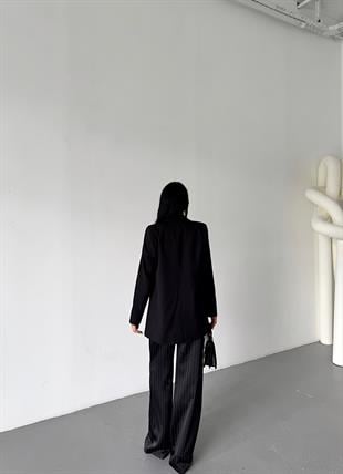 Klasik Görünüm Tek Düğmeli Blazer Ceket 8614