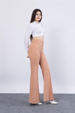 Mertal Fermuarlı İspanyol Paça Pantolon 3679
