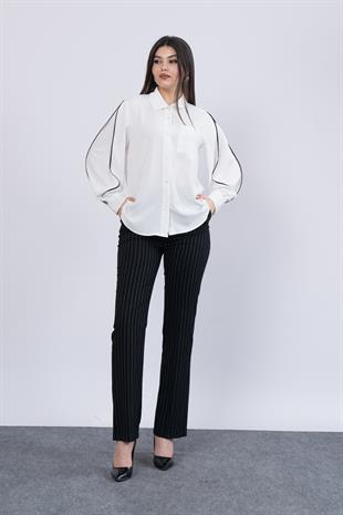 MissVina Floş Classic Cepli Bluz 70000