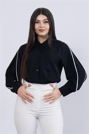 MissVina Floş Classic Cepli Bluz 70000