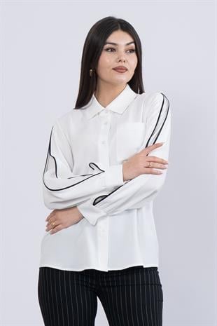 MissVina Floş Classic Cepli Bluz 70000