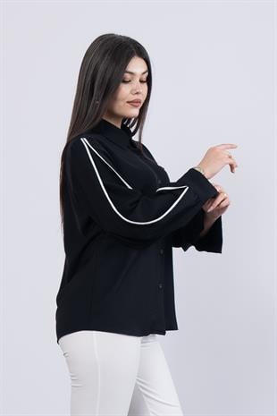 MissVina Floş Classic Cepli Bluz 70000