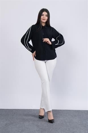 MissVina Floş Classic Cepli Bluz 70000