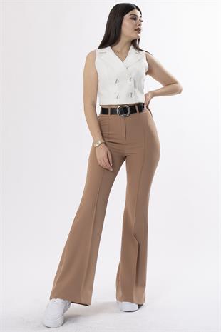 MissVina İspanyol Paça Kemerli Pantolon 3950